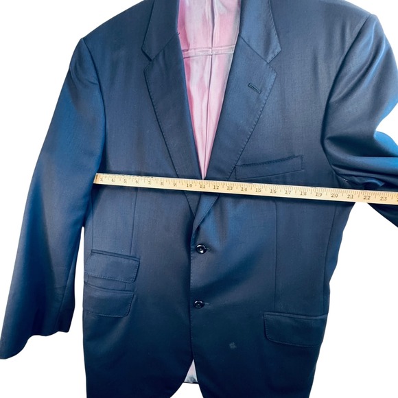 Tom James Executive Collection Mens Blazer Jacket Navy Blue Holland Sherry 40R - Picture 5 of 13